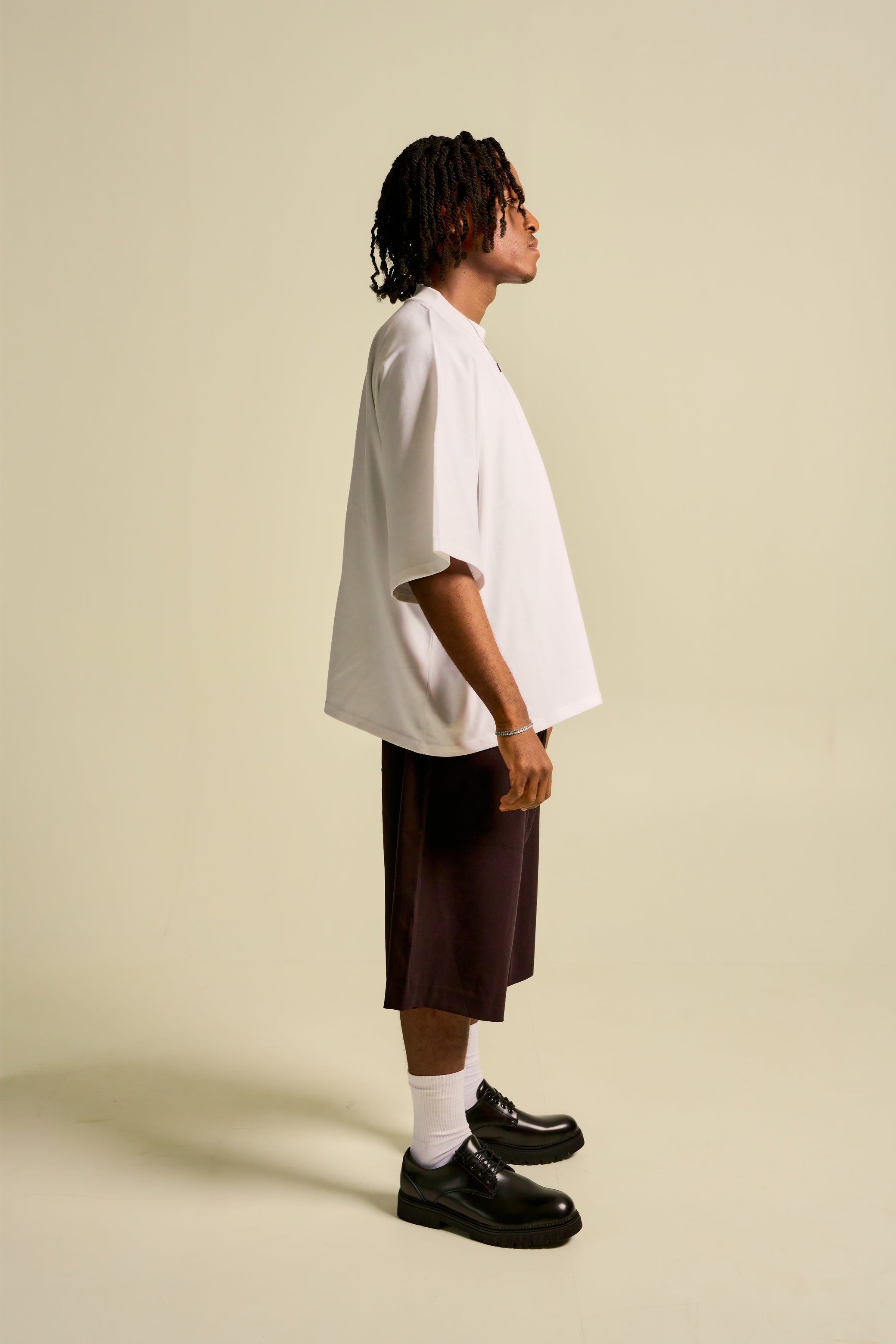 Oversized T-Shirt aus schwerem Jersey in Weiss