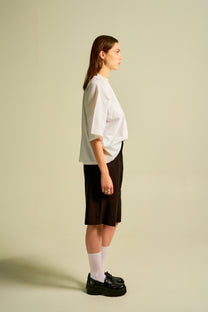 Oversized T-Shirt aus schwerem Jersey in Weiss