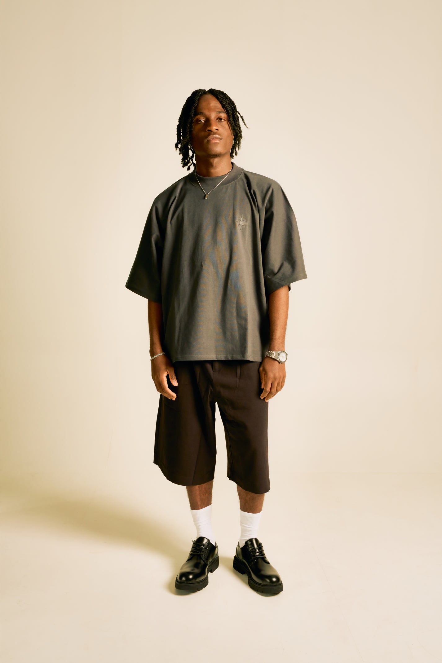 Oversized Heavy Jersey T-Shirt in Black