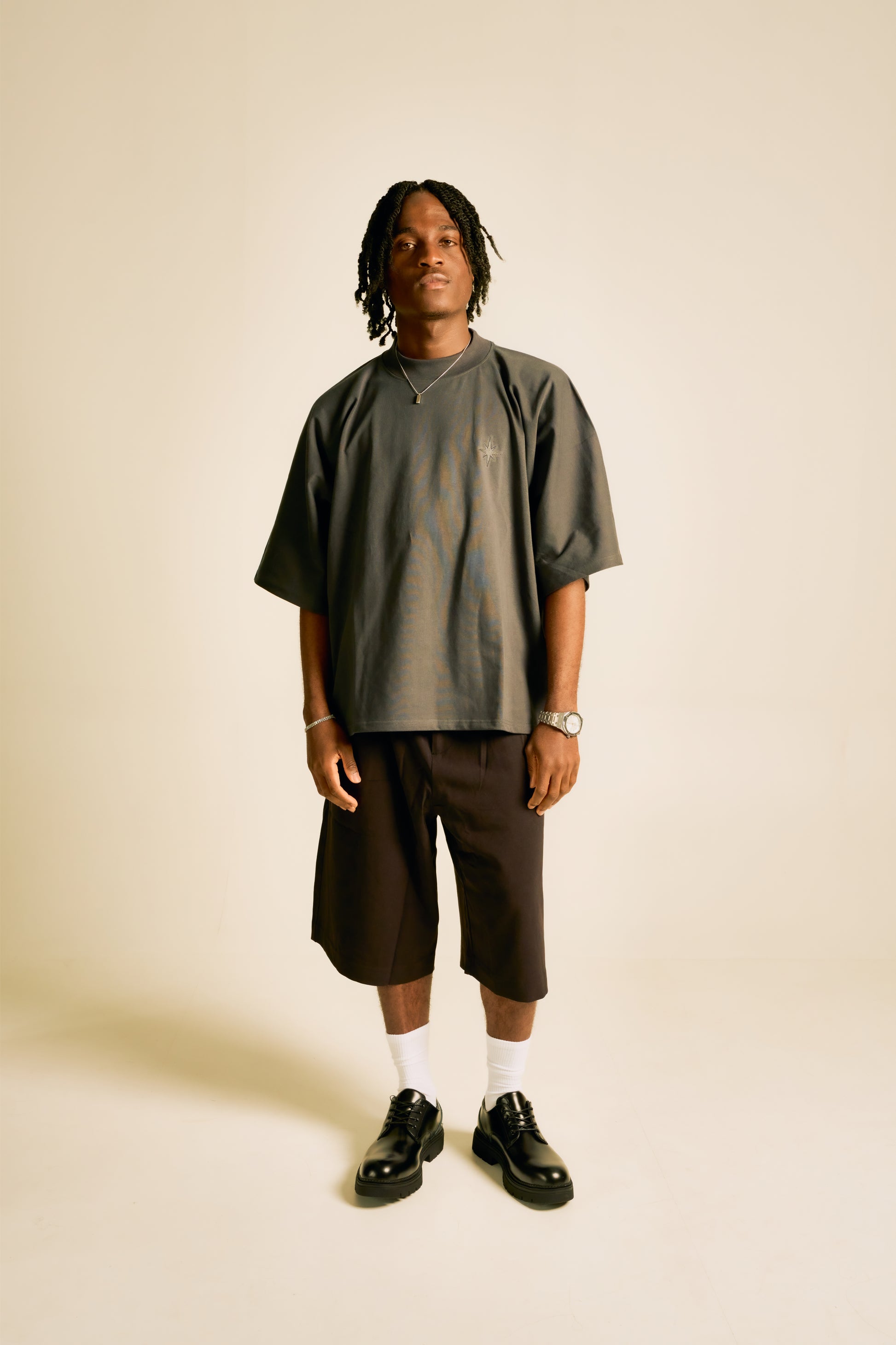 Oversized Heavy Jersey T-Shirt in Black