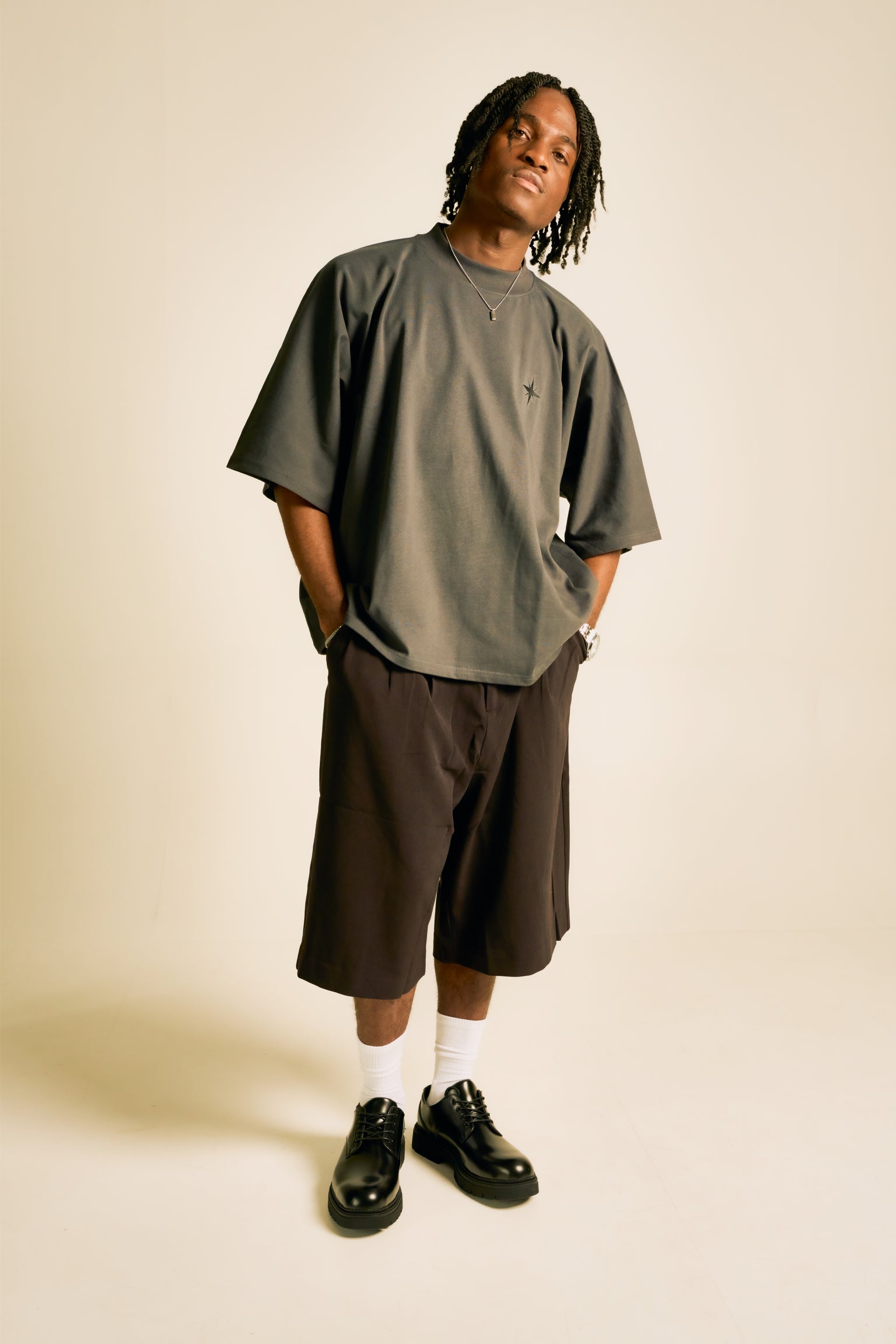 Oversized Heavy Jersey T-Shirt in Black