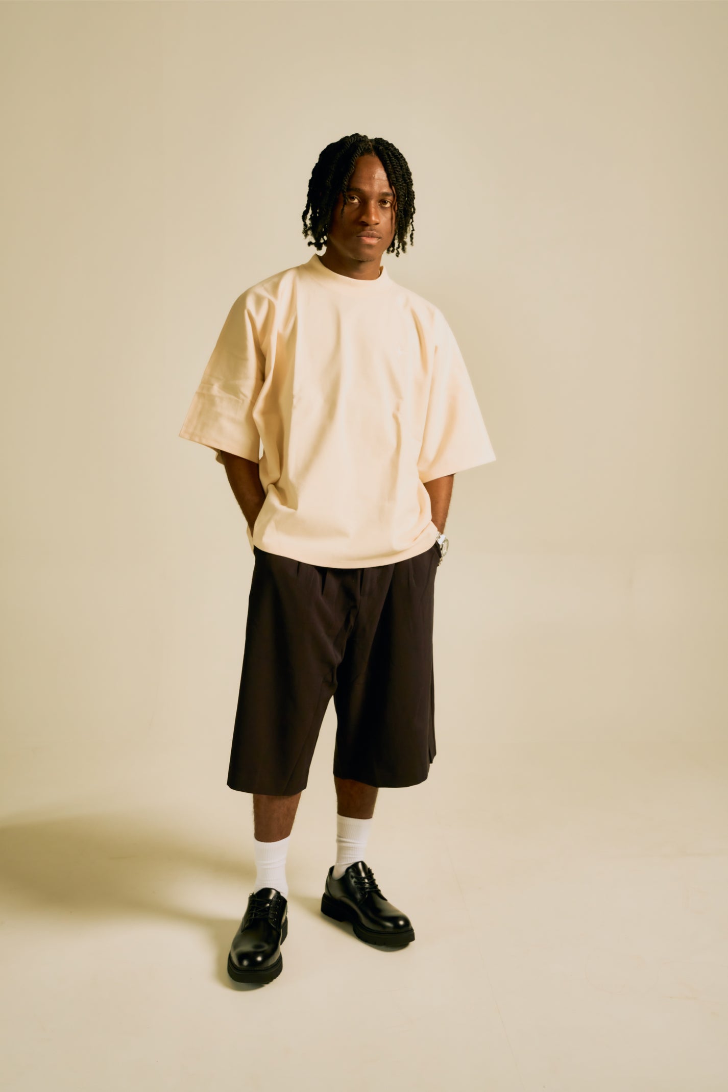 Oversized Heavy Jersey T-Shirt in Cream