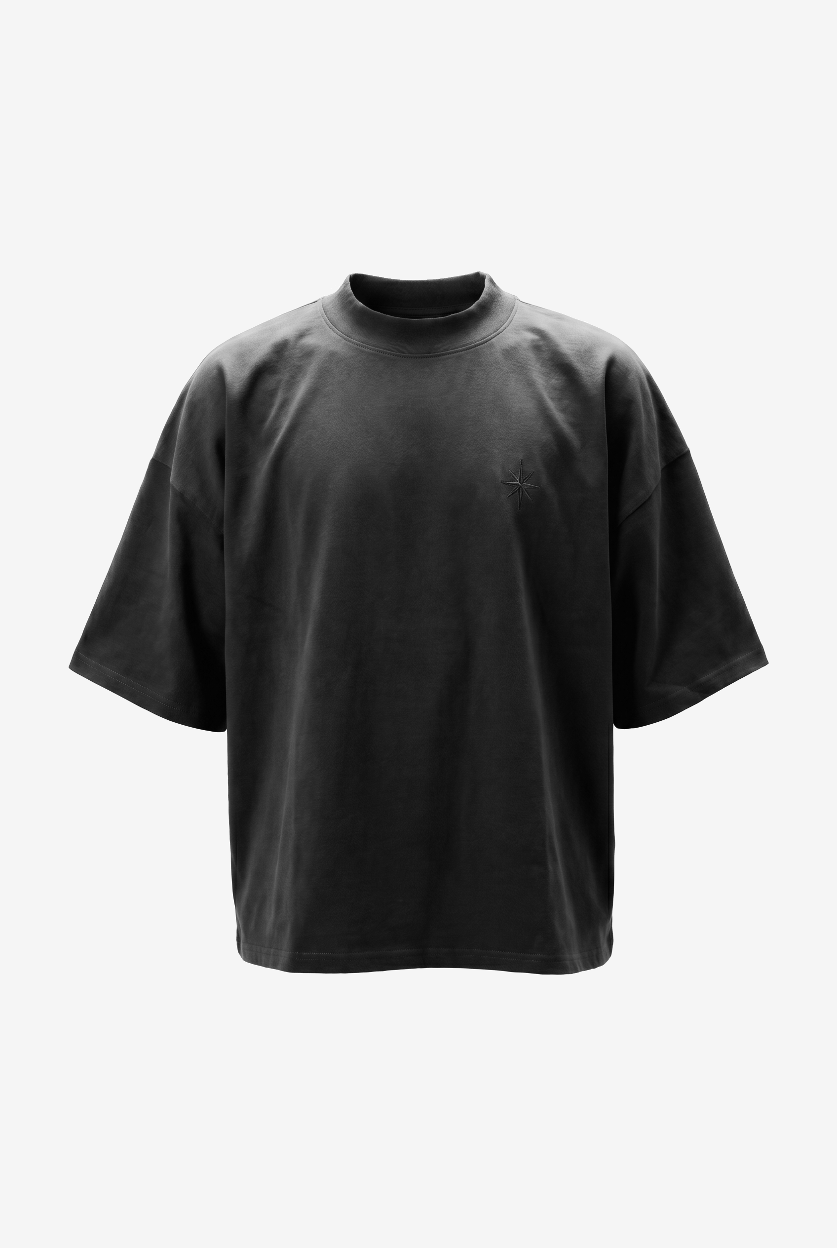 T-Shirt Oversize en Jersey Épais de Couleur Noir