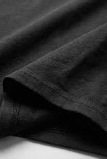 T-Shirt Oversize en Jersey Épais de Couleur Noir