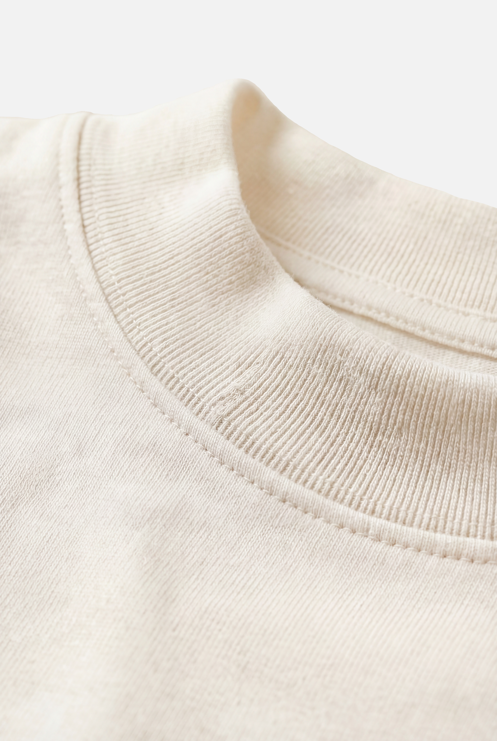 T-Shirt Oversize en Jersey Épais de Crème