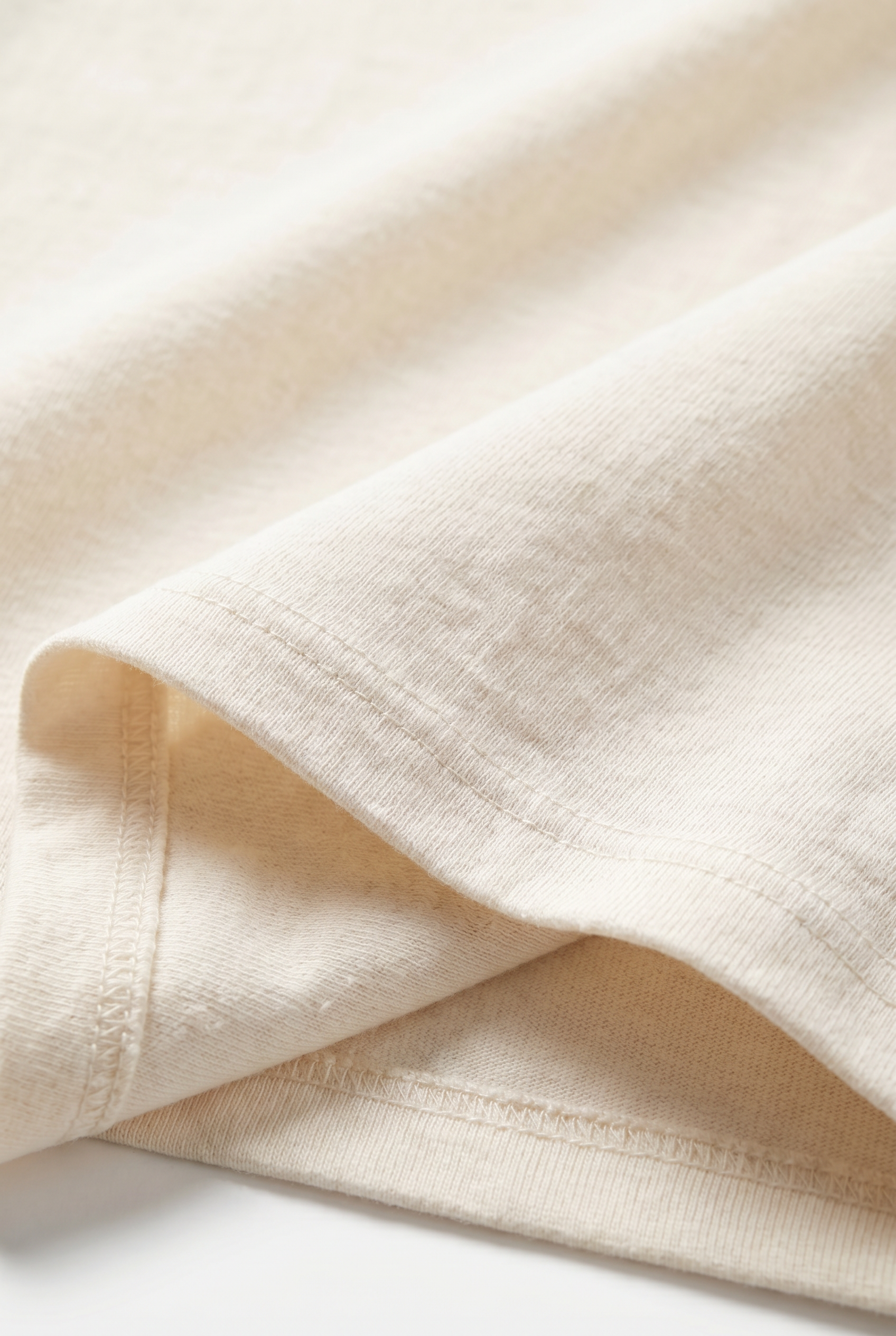 T-Shirt Oversize en Jersey Épais de Crème