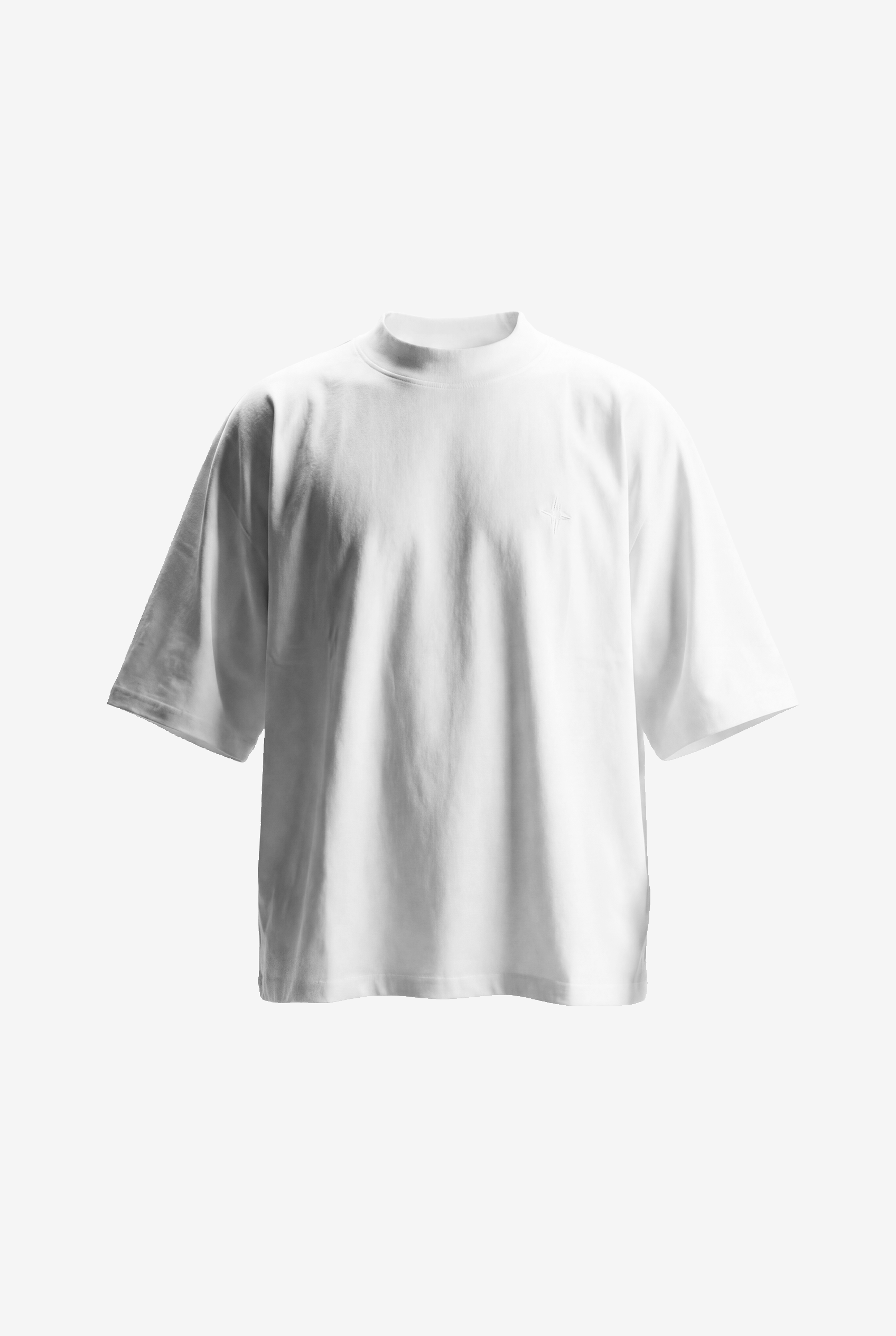 T-Shirt Oversize en Jersey Épais de Couleur Blanc