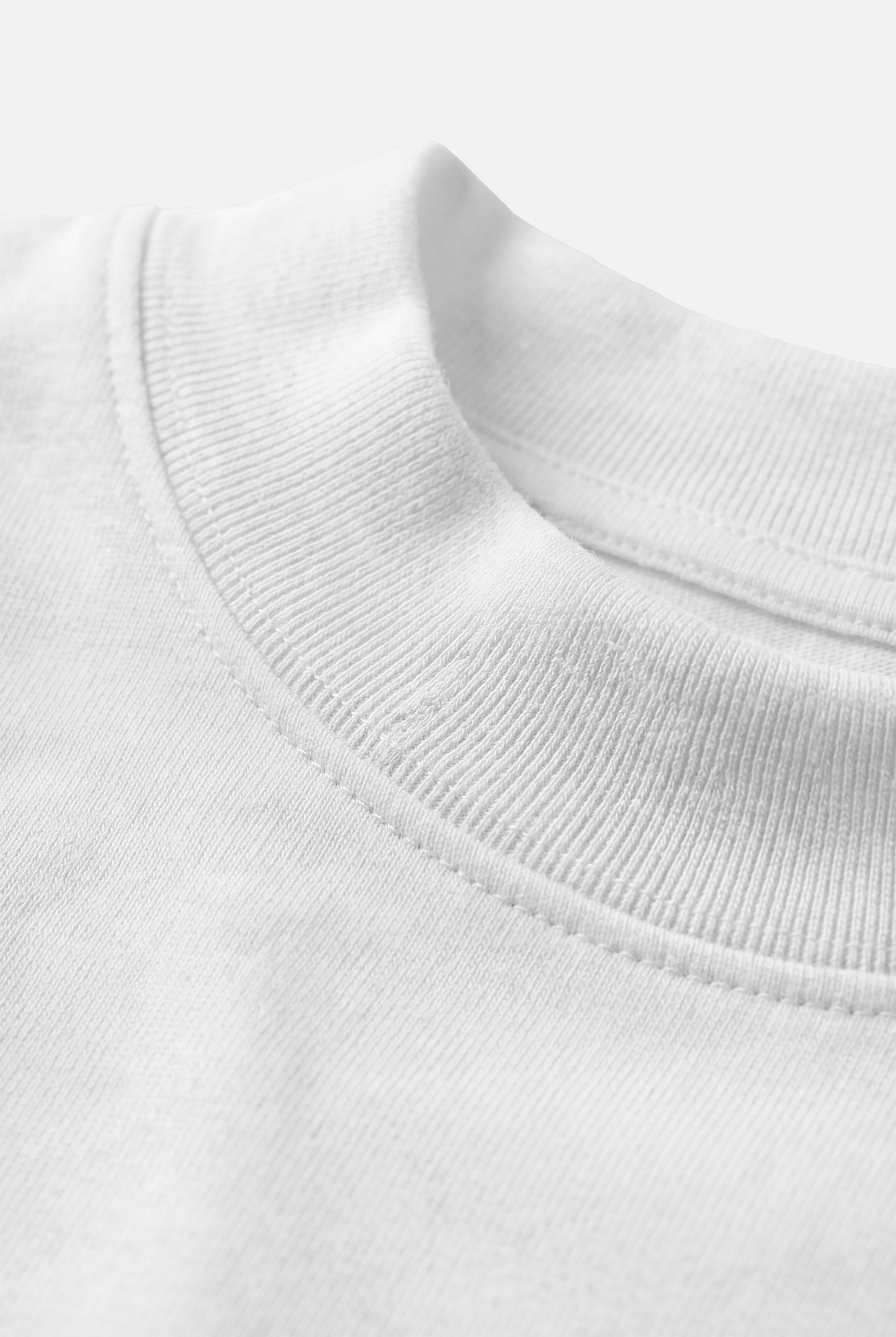 T-Shirt Oversize en Jersey Épais de Couleur Blanc