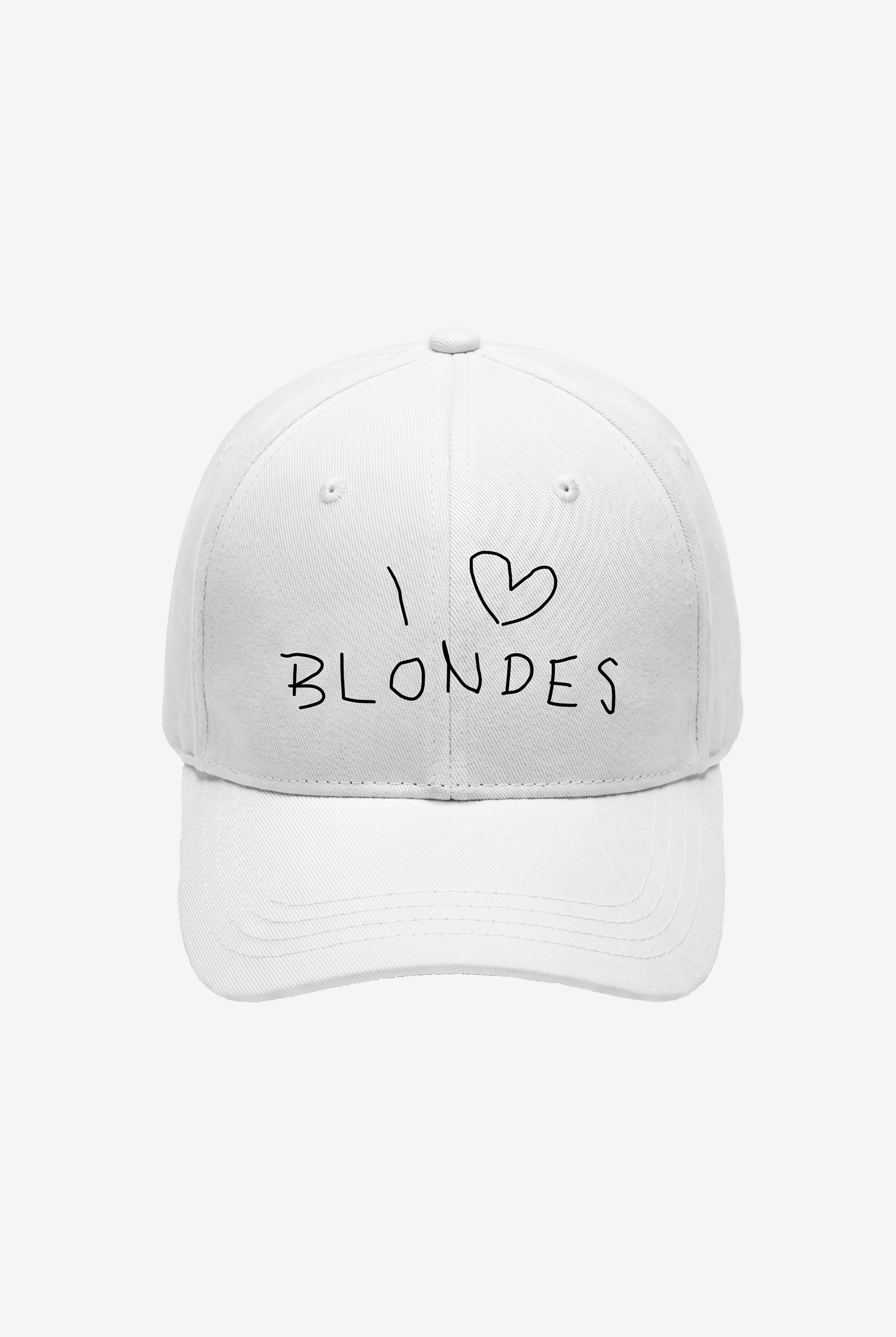 I love BLONDES Hat – Bianco